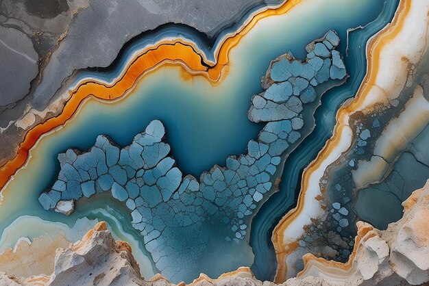 Gradient surface of agate rock