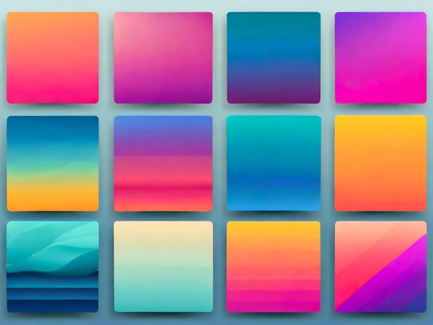 Photo gradient template collection