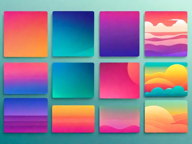 Photo gradient template collection