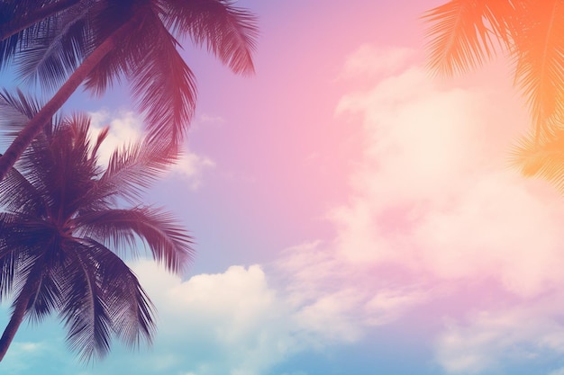 Gradient tropical summer background