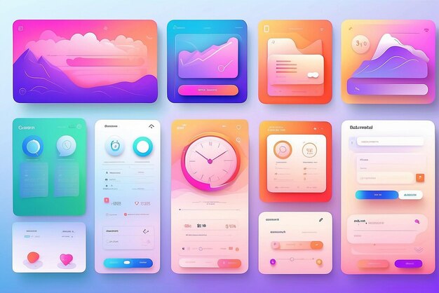 gradient ui ux landing page