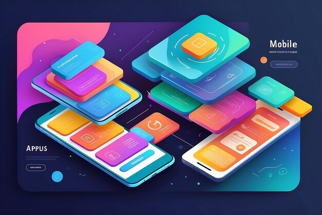 gradient ui ux landing page