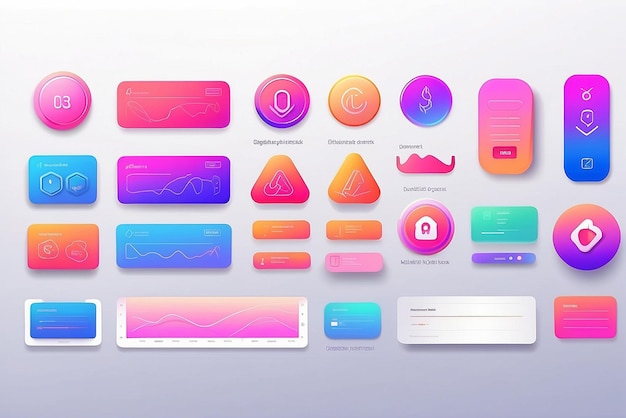 Photo gradient ui ux landing page