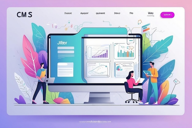 gradient ui ux landing page