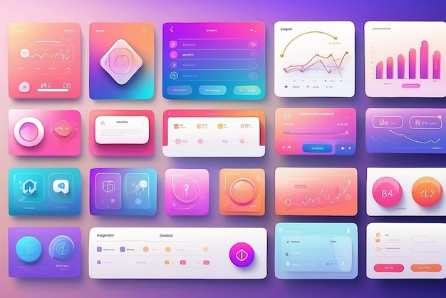 gradient ui ux landing page