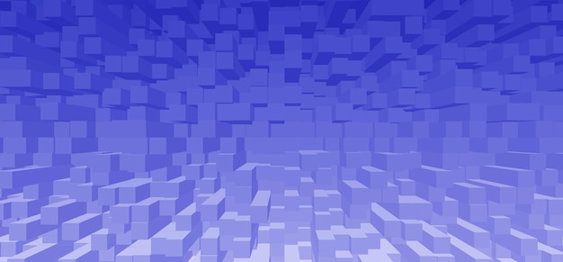 Фото Градиентные ультрамариновые синие 3d-кубы для абстрактного фона