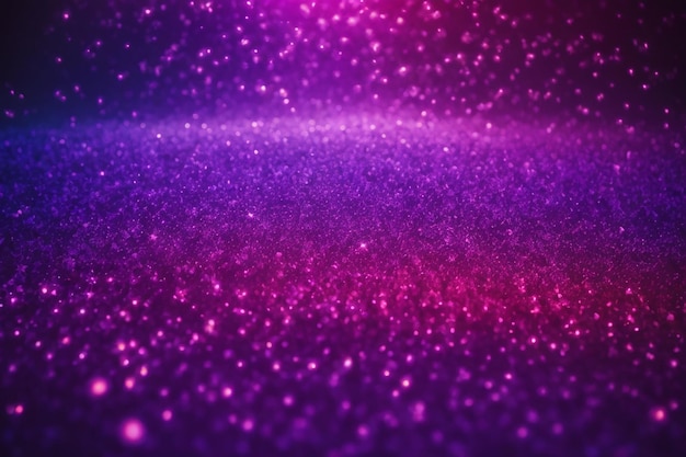 Gradient violet glowing particles bokeh background