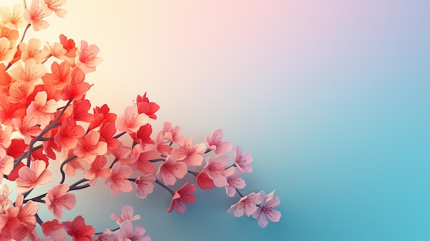 A gradient wallpaper that transitions from spring to summer