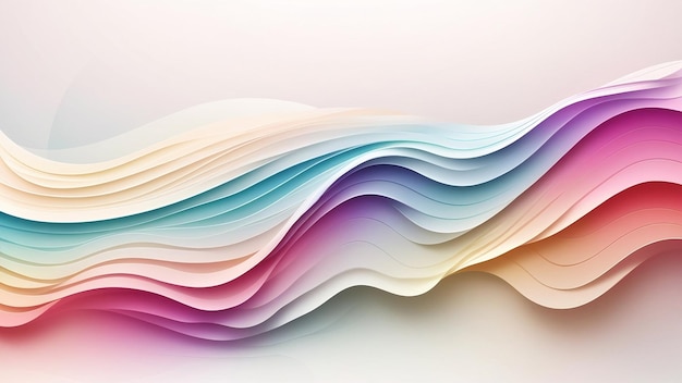 Gradient white background with wavy lines