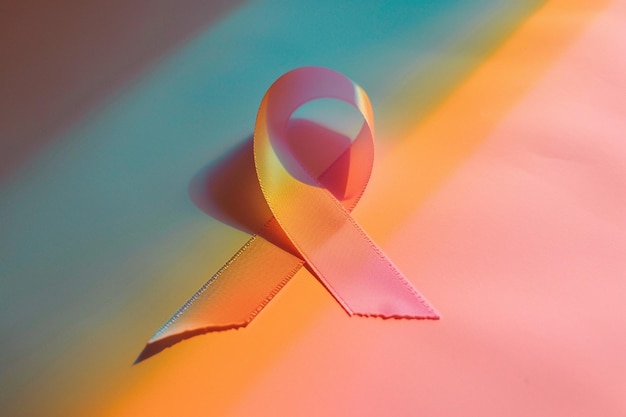 Photo gradient world cancer day ribbon