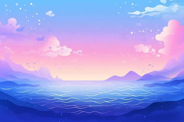 Gradient world oceans day backgroundGenerative AI