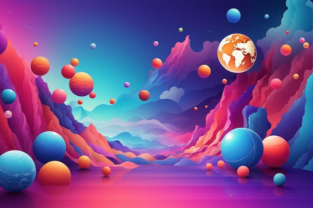 Gradient world science day background