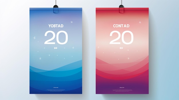 Gradient y2k poster template realistic detailed