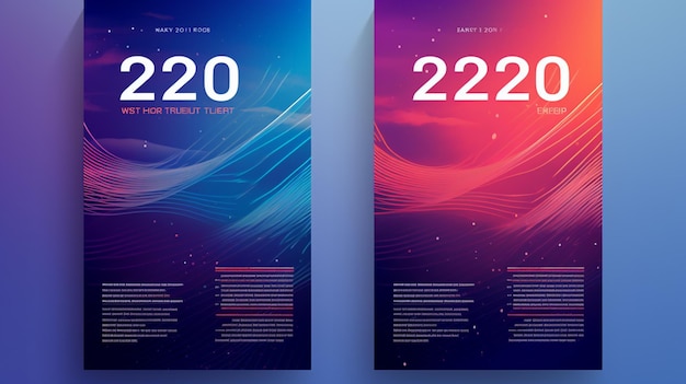 Photo gradient y2k posters template realistic detailed