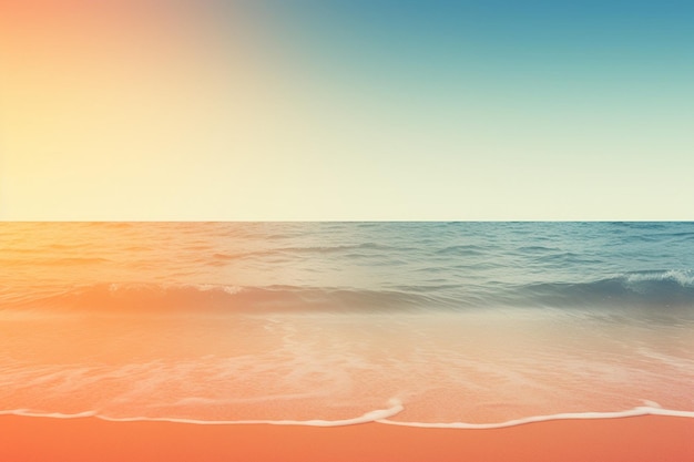 Gradiënt zomerhitte achtergrond met strand