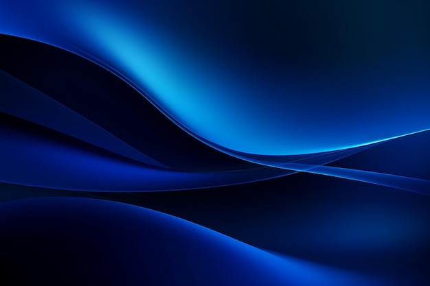 Gradiëntblauwe abstracte achtergrond gladde donkerblauwe met zwarte vignet studio