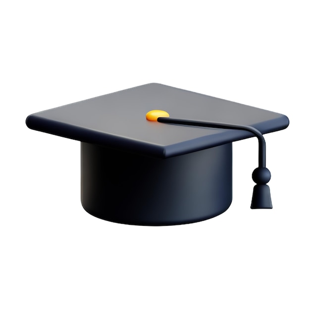 Graduate college high school or university cap isolated on white background