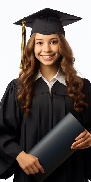 Foto una ragazza laureata con la laurea