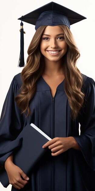 Photo a graduate girl with graduation
