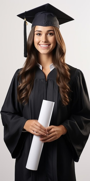 Photo a graduate girl with graduation