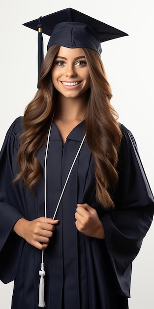 Photo a graduate girl with graduation