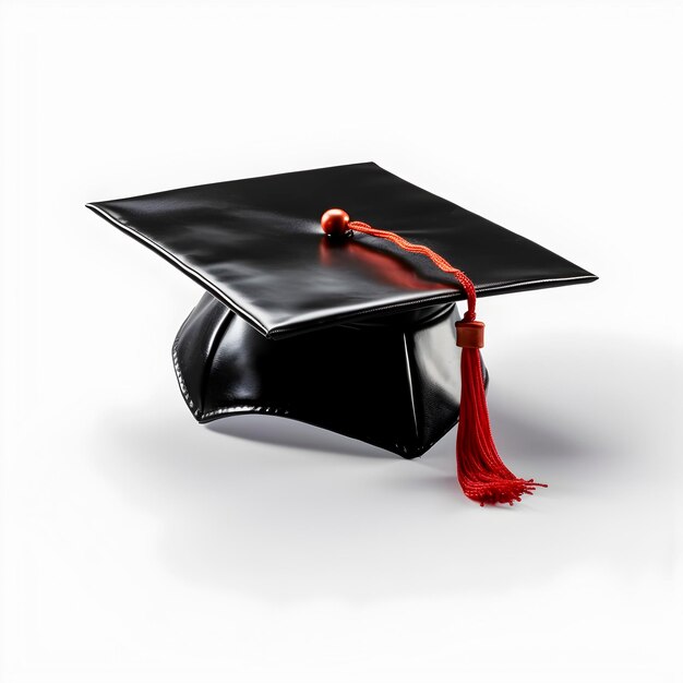 Graduate student's hat isolated on white background close up photo