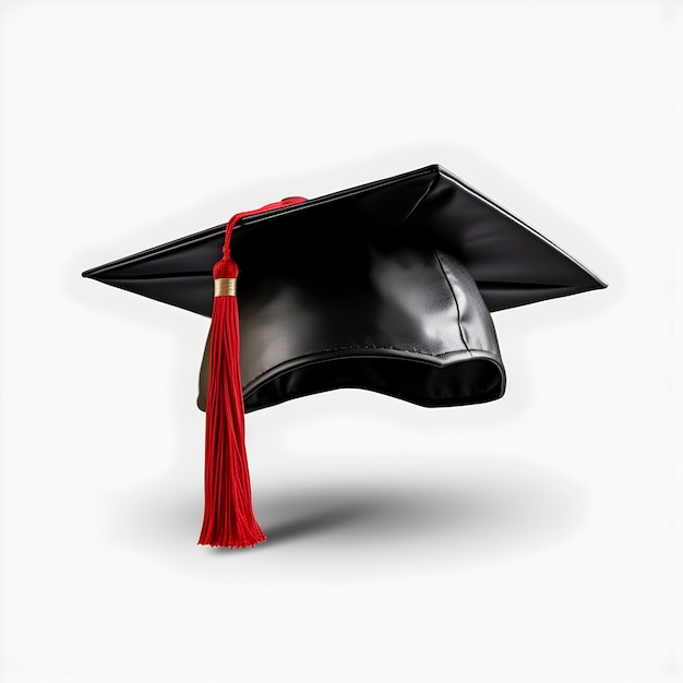 Photo graduate student's hat isolated on white background close up photo