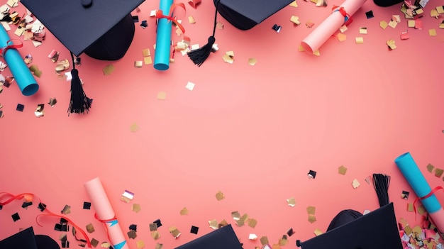 Graduation advertisment background with copy space