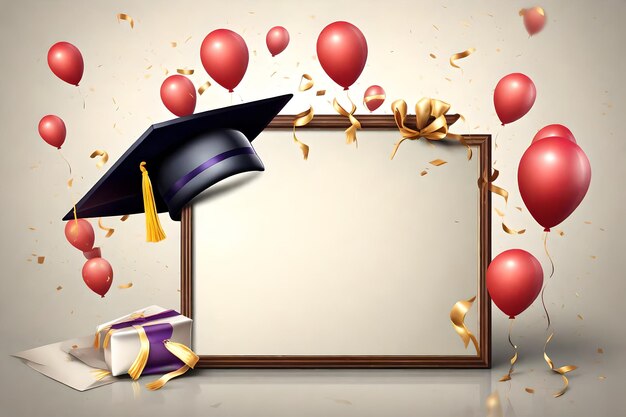 Graduation backgrounds celebrations universities graduation ceremony balloons and joy confetti