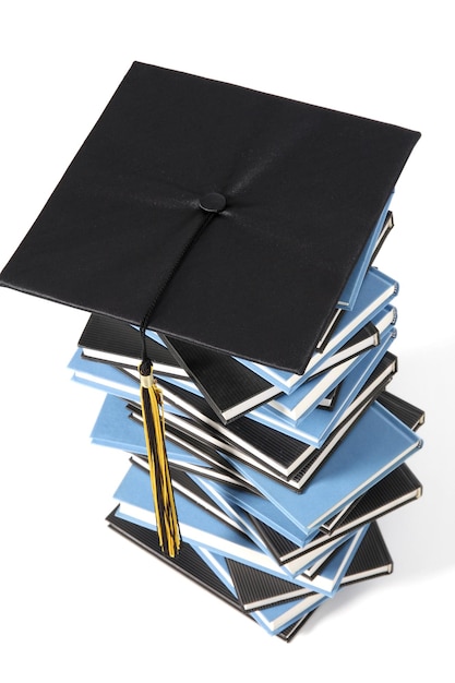 Graduation cap en boeken