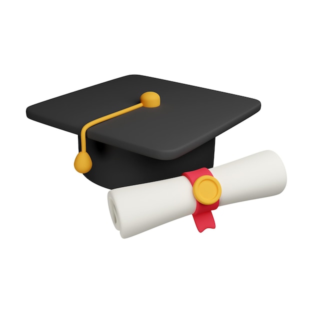 Graduation cap en diploma vector