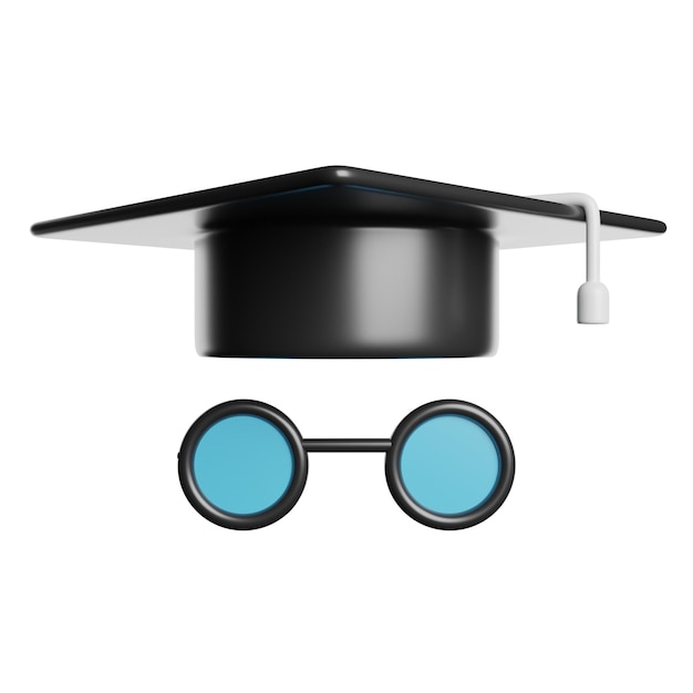 Graduation Cap and Glasses