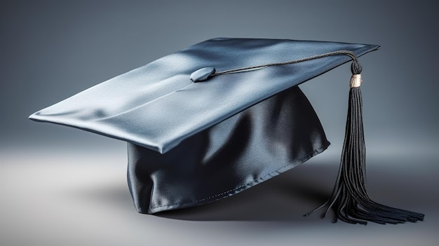 Graduation cap isolated on dark background generative ai