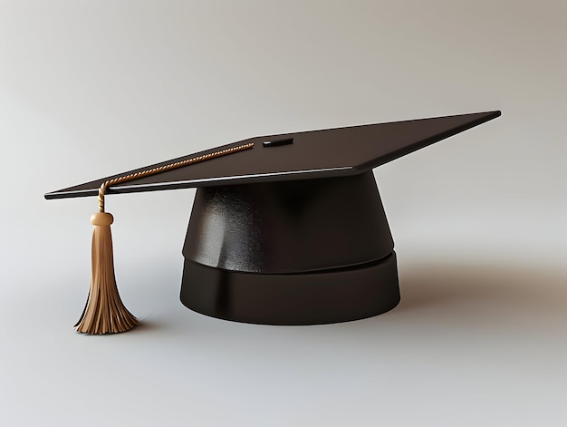 Graduation cap isolated on white