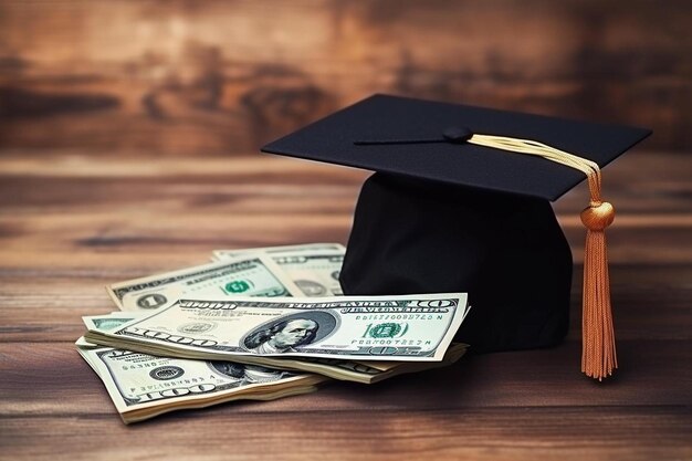 a graduation cap with a graduation cap on it and a graduation cap with a graduation cap on it