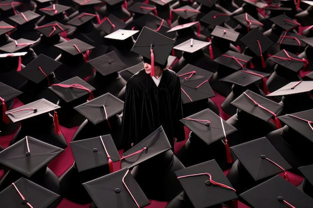 Graduation caps and gowns