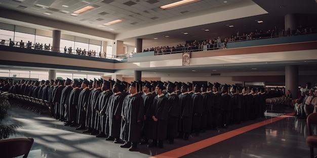 graduation ceremony in the building was witnessed by many people