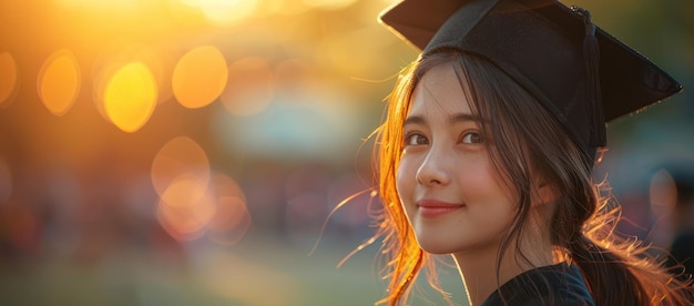 Graduation Day Portrait A Young Womans Joy