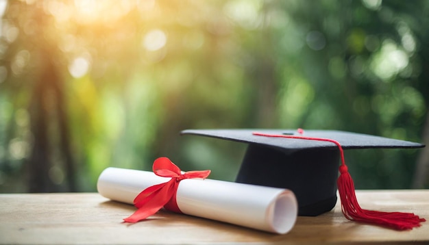 graduation diploma on a clean background symbolizing achievement and success