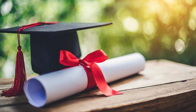 graduation diploma on a clean background symbolizing achievement and success