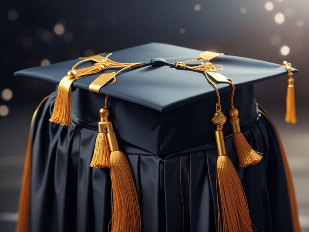 Foto graduation gown cap tassel succes bereikt gegenereerd door ai