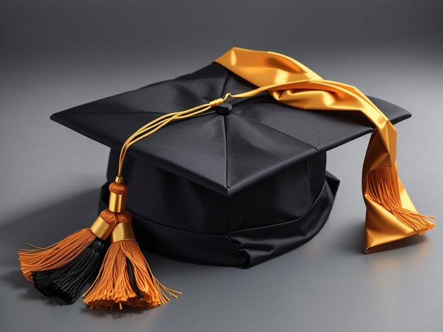 Graduation gown cap tassel success achieved generated by ai