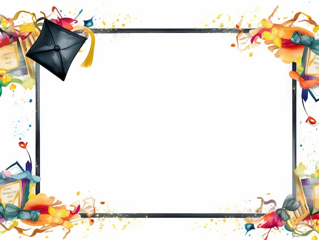 Photo graduation graphics with copy space