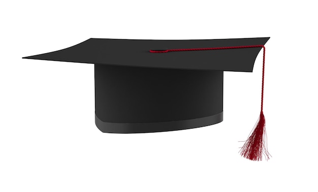 graduation hat achieved graduation and success in studies d rendering