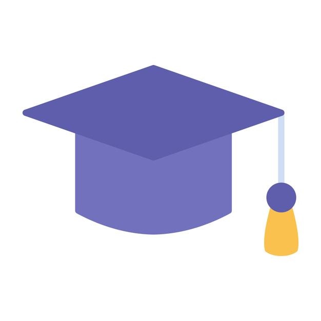 Graduation Hat Flat Illustration