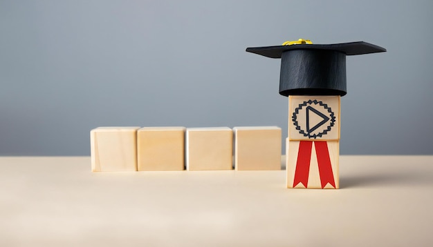 Photo graduation wooden block