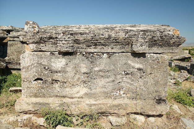 Graf in de oude stad van Hierapolis Pamukkale Denizli Turkiye
