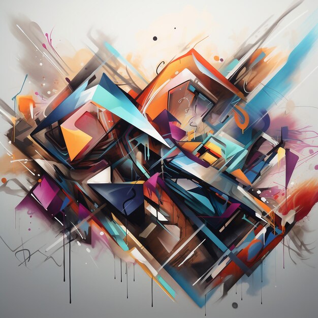 graffiti abstract oil geometric