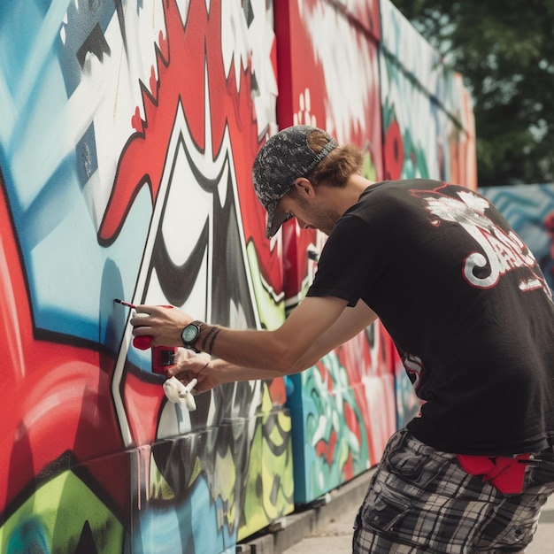 graffiti artist wall art painter canada day
