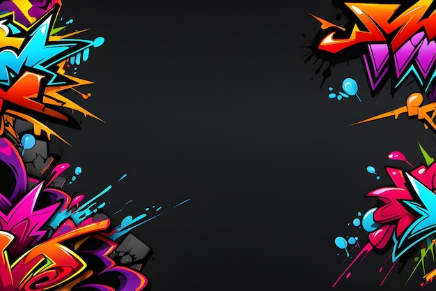 Graffiti frame background graffiti border graffiti frame graffiti background graffiti art graffiti wallpaper ai generative